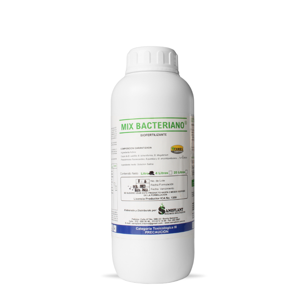 Sanoplant Mix Bacteriano Biofungicida - 1 litro -Control para plagas y enfermedades en el cultivo de cannabis