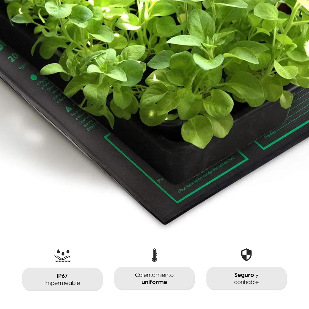TECH Tapete Termico para Plantulas o Esquejes - 51x52 cm (2 domos) - Propagación asexual de cannabis