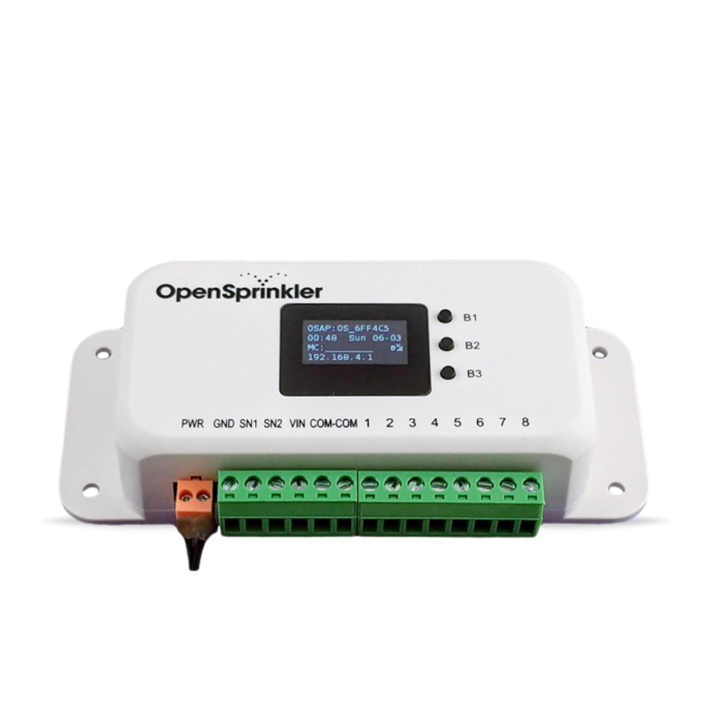 OpenSprinkler Controlador para Sistema de Riego DC - Wifi