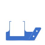 Soporte inclinado tuberia cuadrada hidroponía