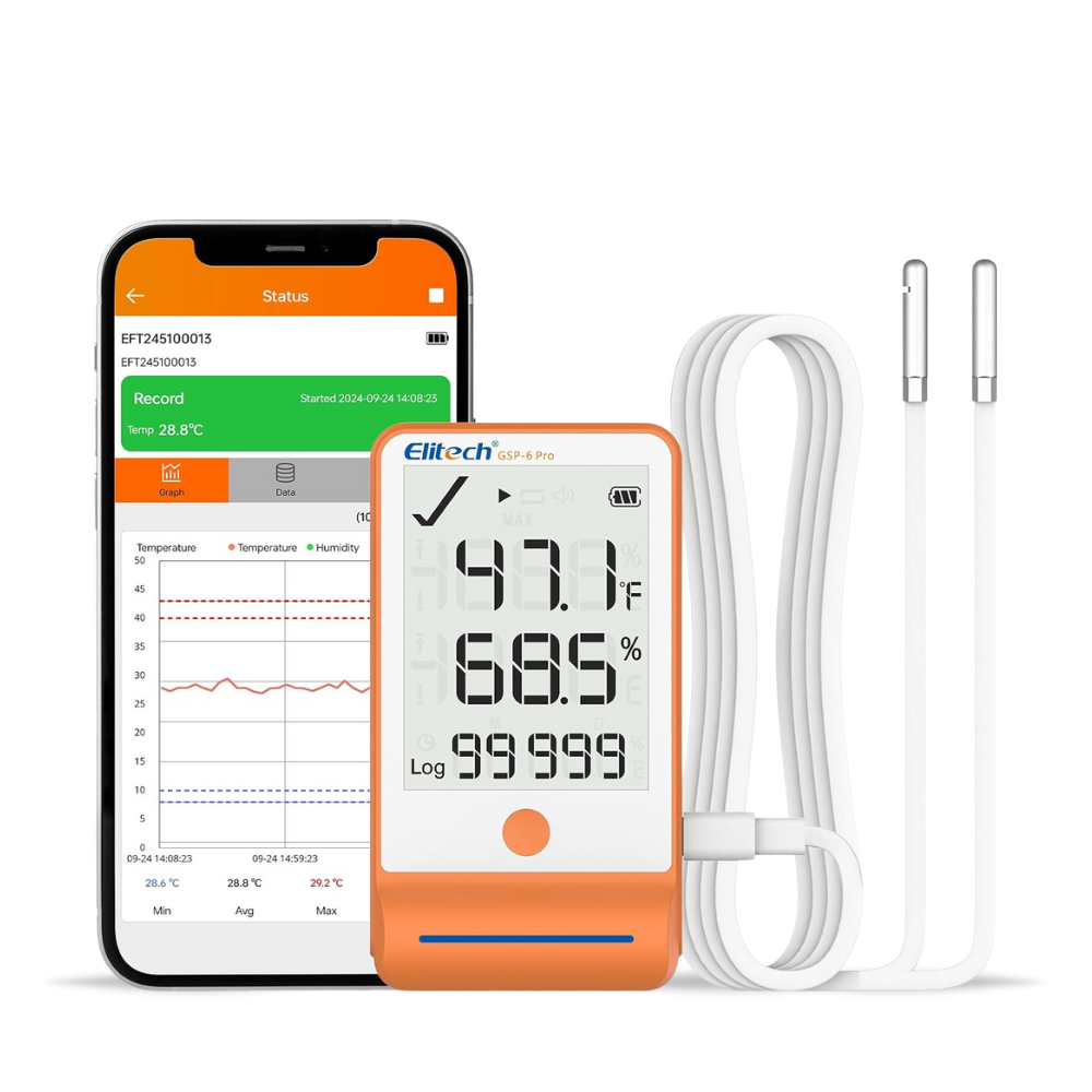 Elitech GSP-6 Datalogger Bluetooth Temperatura Humedad
