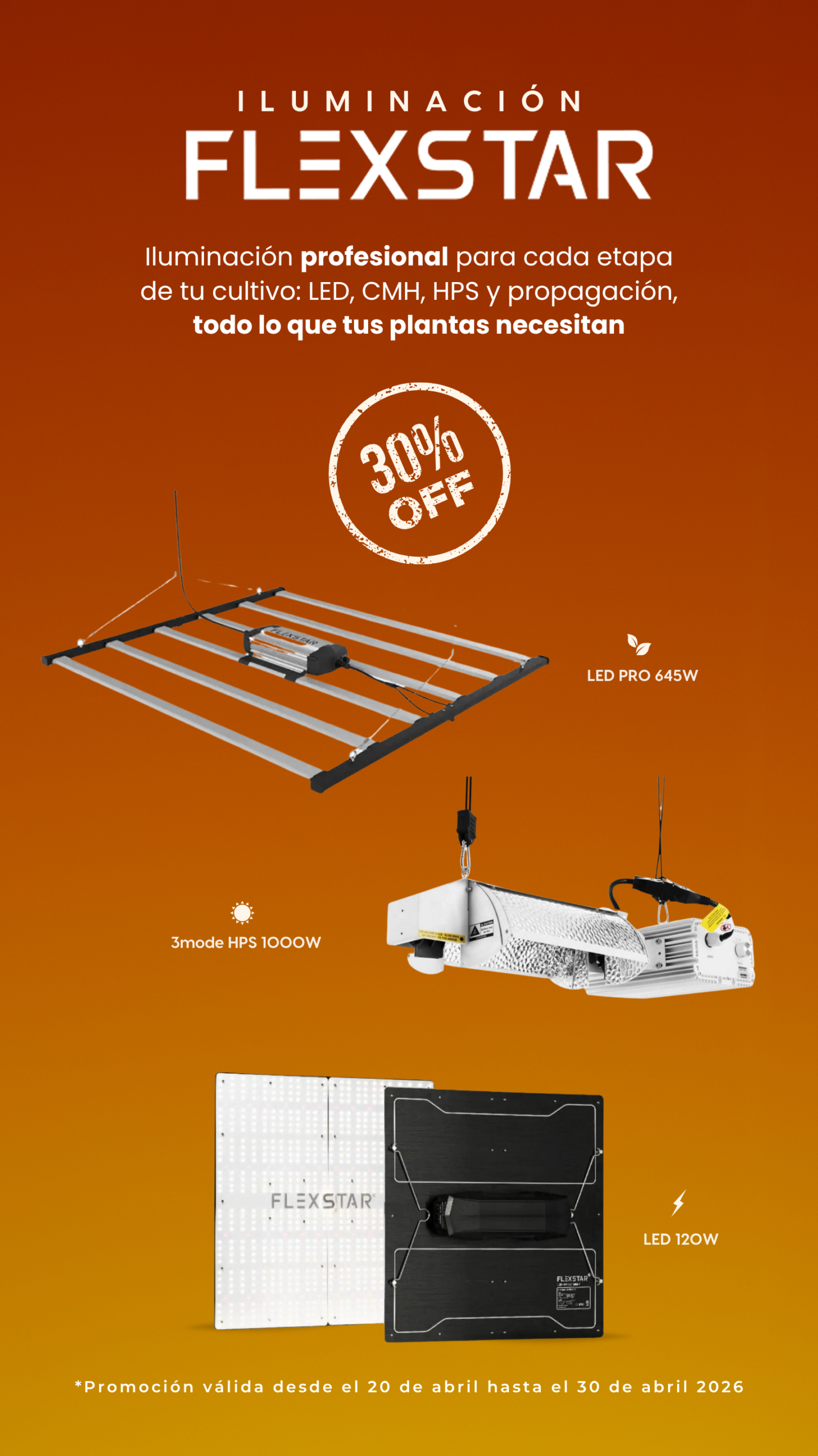 Descuentos iluminación Flexstar